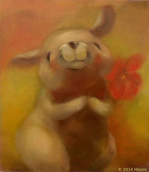 Smile 2 &copy; 2014 Hitomi Abe, Oil on canvas